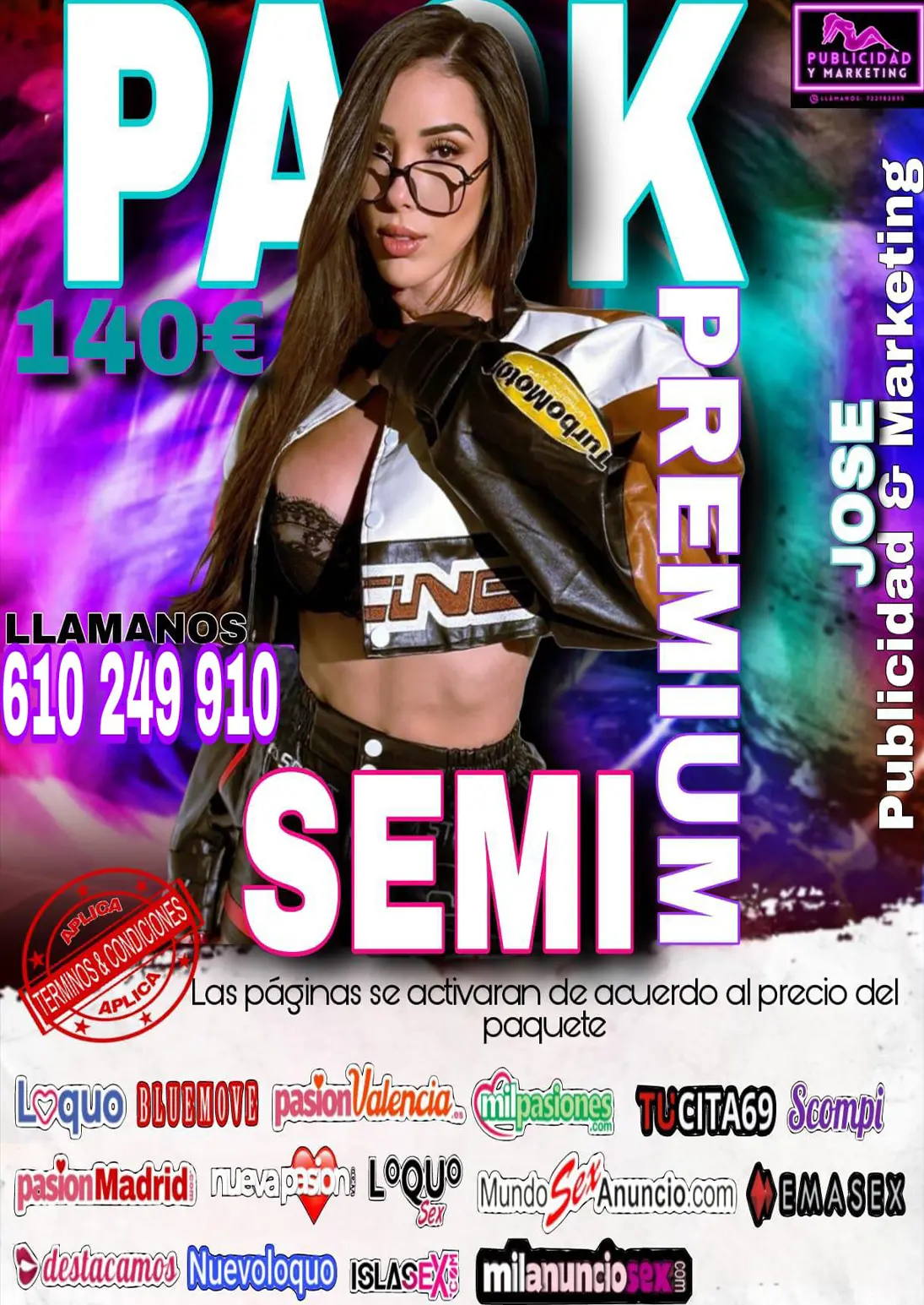 Deseo el Pack <br><span style="color:#a140fc; ">SEMI PREMIUM</span>